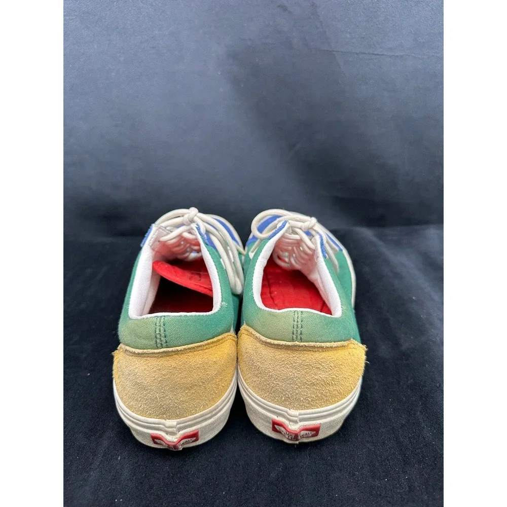Vans Old Skool Yacht Club Mens 10.5 Womens 12 Blue Green Red Yellow 2018 Worn